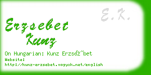 erzsebet kunz business card